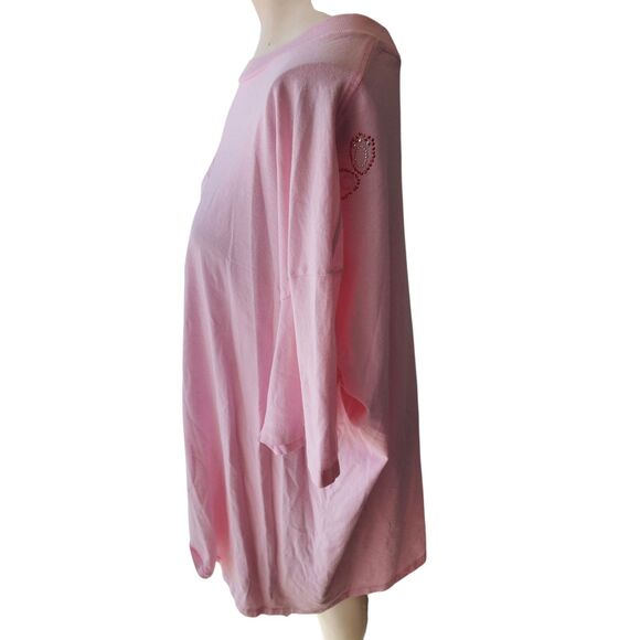 Platinum Plus Single Stitch Tee Shirt Womens Sz 4X Rhinestone Bunny Easter - Picture 2 of 6